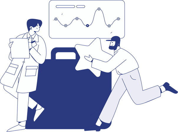 Rendez-vous chez le médecin en ligne  Illustration