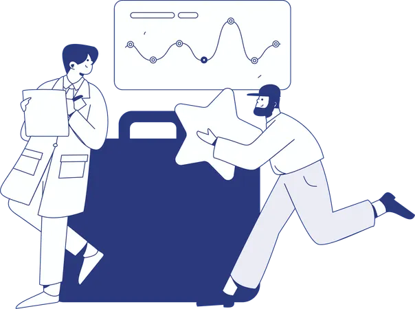 Rendez-vous chez le médecin en ligne  Illustration