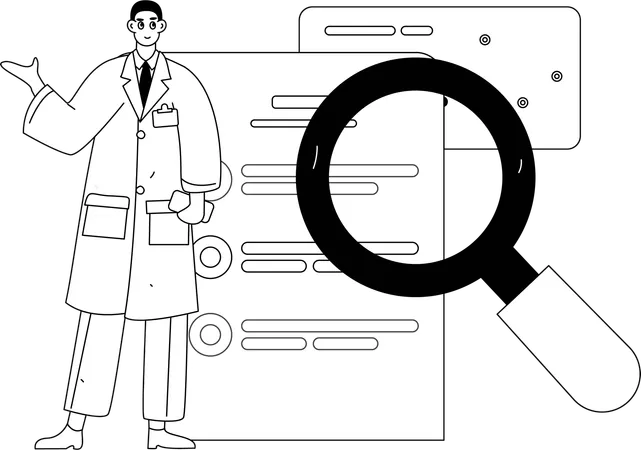 Rendez-vous chez le médecin en ligne  Illustration