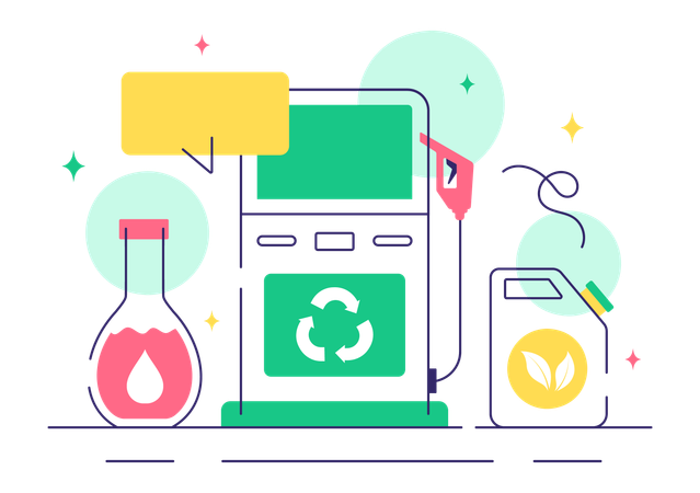 Renewable Biofuel  Illustration