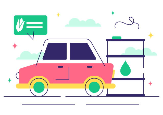 Renewable Biofuel  Illustration