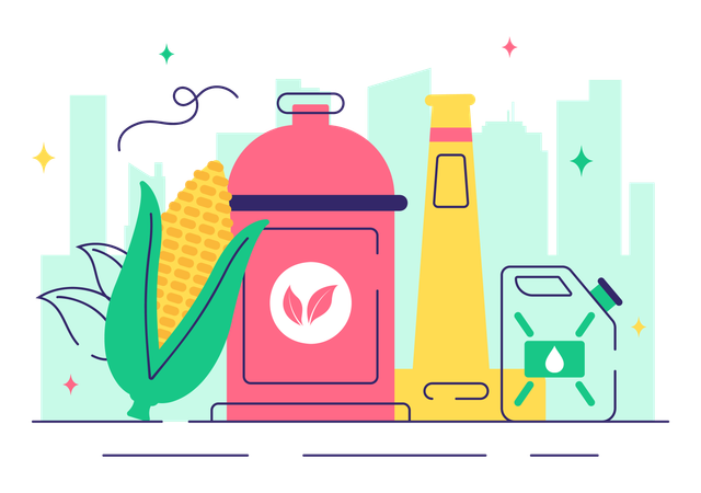 Renewable Biofuel  Illustration