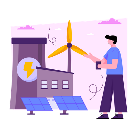 Renewable Energy  Illustration