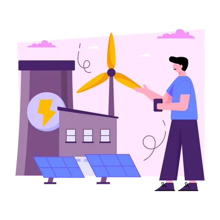 Renewable Energy  Illustration