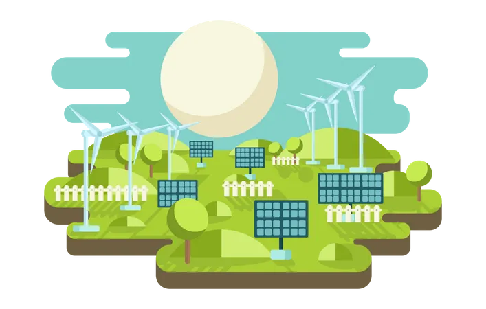 Renewable energy  Illustration