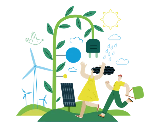 Renewable energy  Illustration