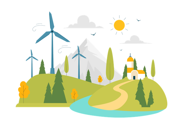 Renewable energy  Illustration