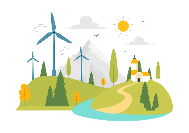 Renewable energy  Illustration