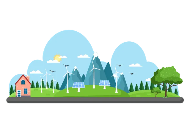 Renewable Energy Supply  Illustration