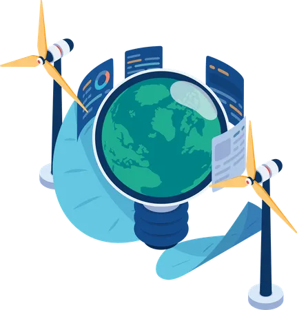 Renewable Power  Illustration