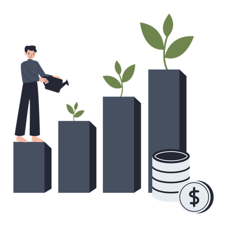 Renewable Resources Economy  Illustration