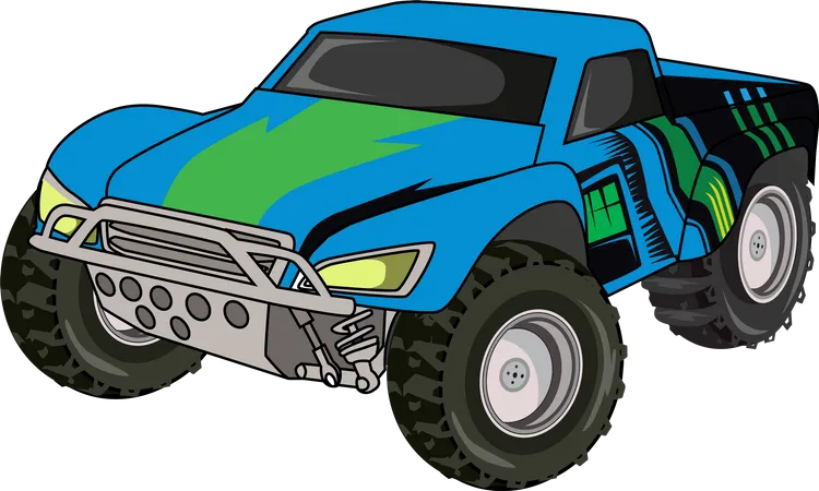 Monstertruck-Rennen  Illustration