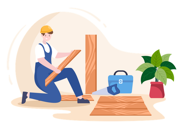 Rénovation de revêtement de sol  Illustration