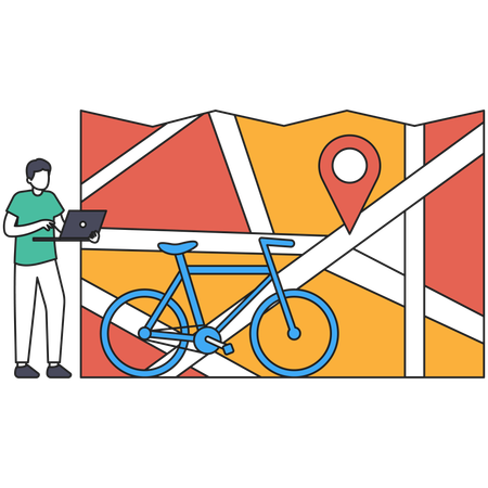 Rent A Cycle  Illustration