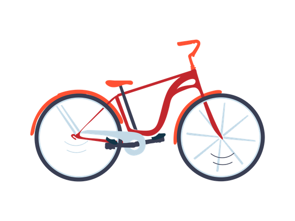 Rental Bicycle at City Bike Marathon Illustration