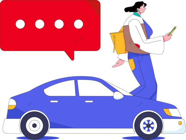 Rental Car Application  Illustration