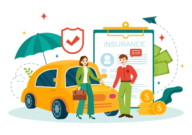 Rental Car Coverage  Illustration