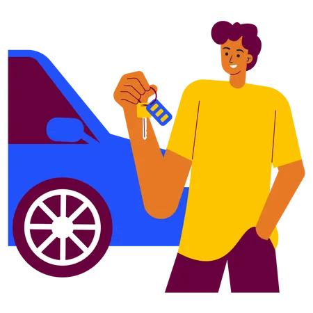 Rental car service  Illustration