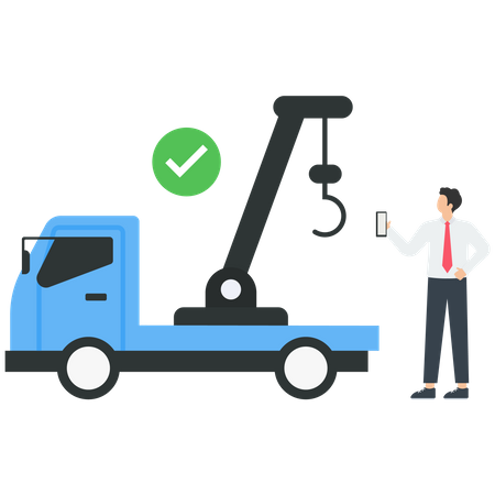 Repair and tow truck services  Illustration