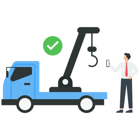 Repair and tow truck services  Illustration