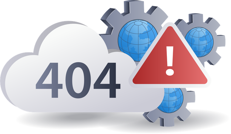 Repair cloud system error 404  イラスト
