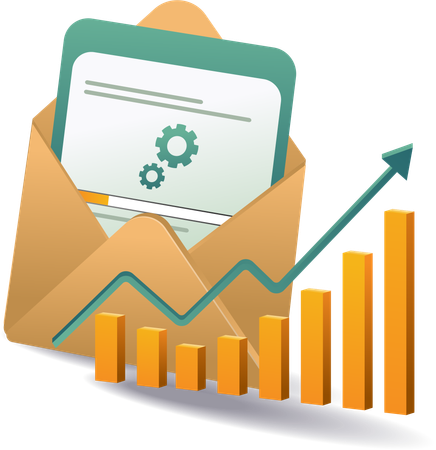 Repair email data performance for business  Illustration