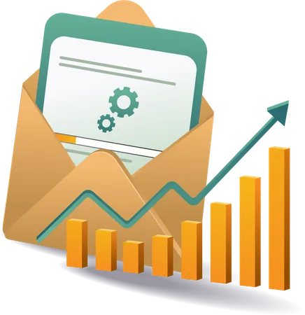 Repair email data performance for business  Illustration