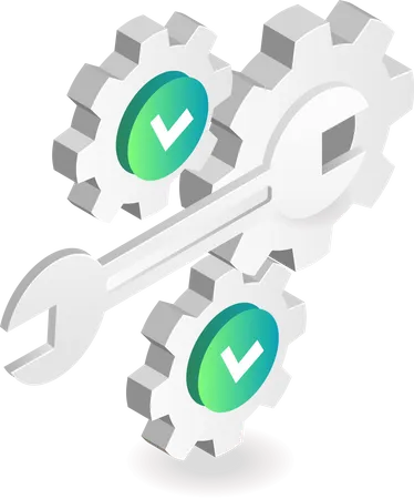 Repair gear machines  Illustration