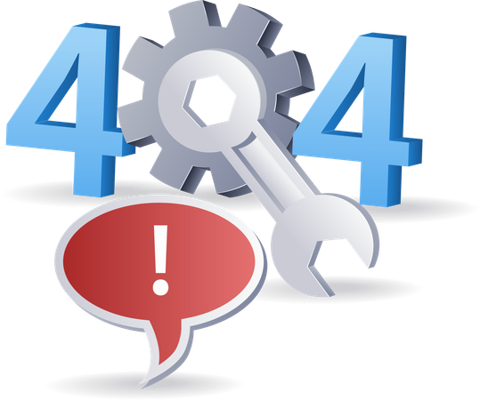 Repair internet error code 404  Illustration