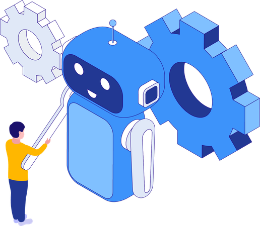 Repairing Bot  Illustration