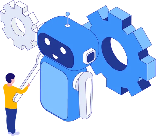 Repairing Bot  Illustration