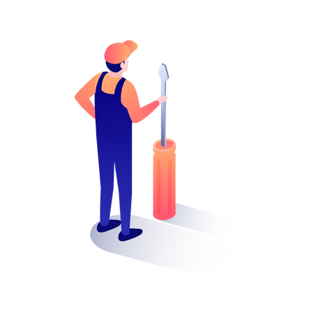 Repairman  Illustration