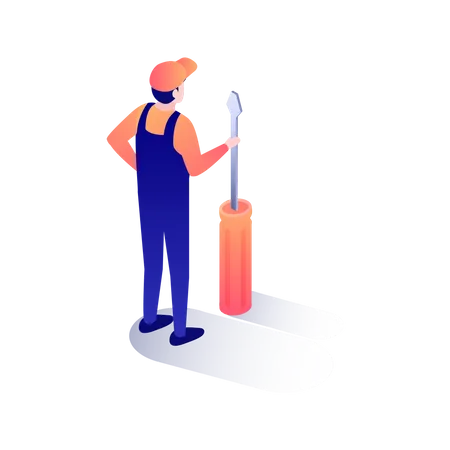 Repairman  Illustration