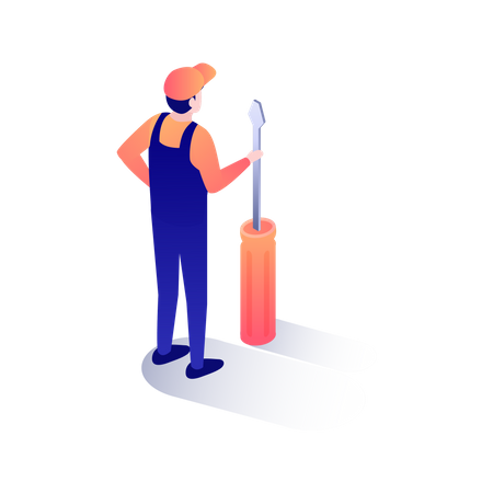 Repairman  Illustration