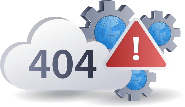 Reparar el error 404 del sistema en la nube  Illustration