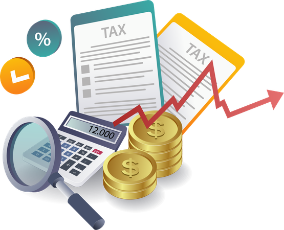 Report analyzing business income tax data  Illustration