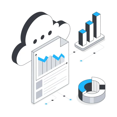 Reporting cloud  Illustration