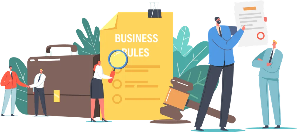Representation of Business Laws and Regulations Illustration