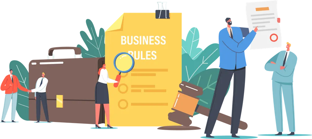 Representation of Business Laws and Regulations  Illustration