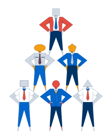 Representation of corporate hierarchy  Illustration