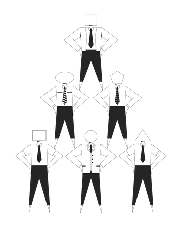 Representation of corporate hierarchy  Illustration