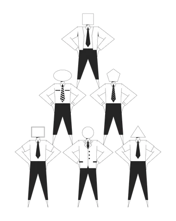 Representation of corporate hierarchy  Illustration