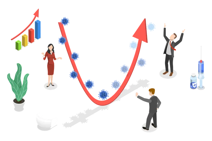 Une reprise économique en forme de V  Illustration