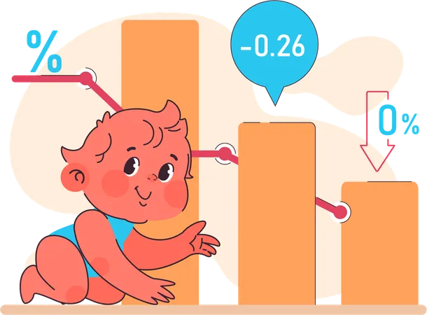 Reproductive Health growth down  イラスト