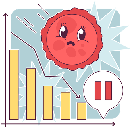 Reproductive Health growth down  Illustration