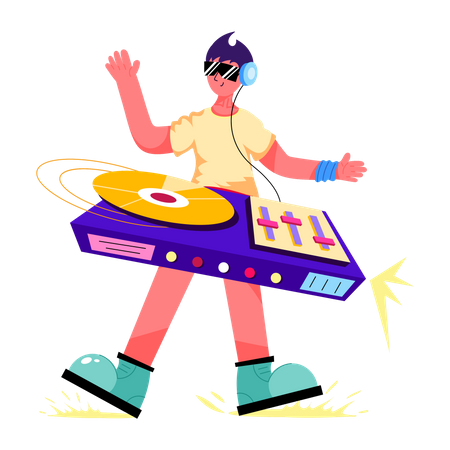 Reproductor de DJ  Ilustración