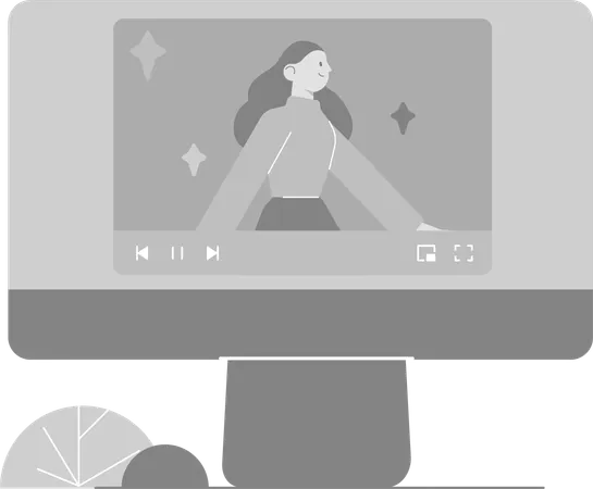 Reproduzindo conteúdo de mídia social  Ilustração