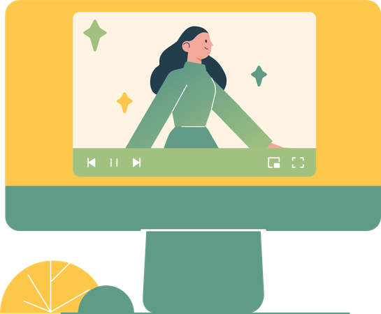 Reproduzindo conteúdo de mídia social  Ilustração
