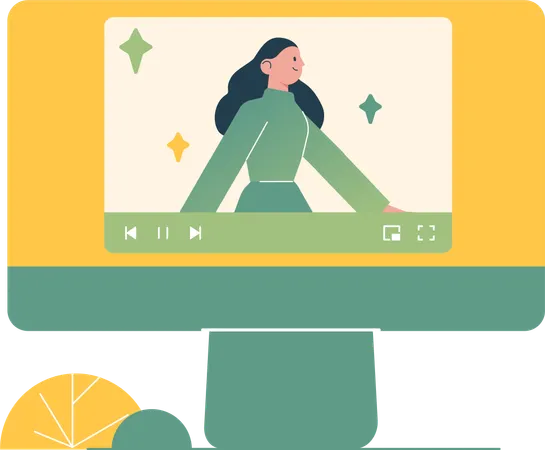Reproduzindo conteúdo de mídia social  Ilustração