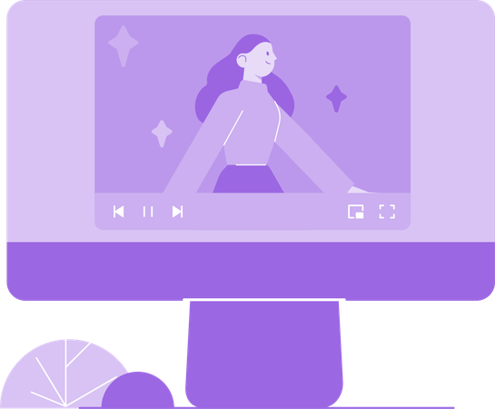 Reproduzindo conteúdo de mídia social  Ilustração